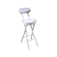 Foldable Fold-up Bar Seat Space-Saving High Stool Portable Counter Chair With Backrest for Business Owners, Apartment Dwellers, Small Spaces, Kitchen, Office, Events