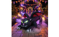 Inflate Inflatable Black Cat Outdoor Inflatable Cat with Wings Lighted Lightweight for Lawn