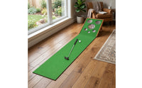 Foldable Golf Chipping and Putting Practice Practice Aid Portable Golf Putting Mat with Adjustable Slope Indoor Premium for Golfers, Home, Office, Garage
