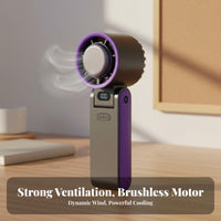 Strong Wind Foldable Handheld Fan Adjustable Speed USB Rechargeable Fan Multi-Functional Design Long Battery Life for Outdoor, Travel, Office