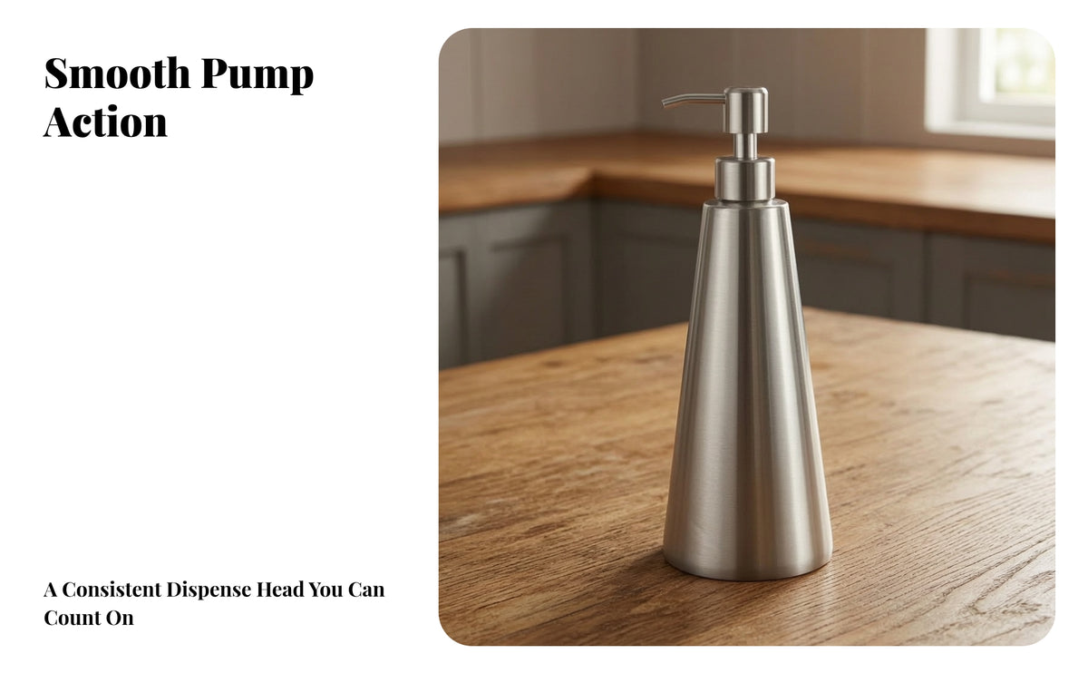 304 Stainless Steel Cone-Shaped Soap Dispenser