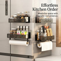 Fridge Organizer and Hanging Rack for Apartment Students, Carbon Steel Wall for Small Spaces