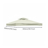 Replacement Gazebo Canopy Protection Double Tier Canopy Top Waterproof Gazebo Roof Cover for Backyard, Garden, Patio