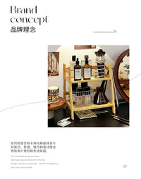 中古风餐边柜收纳盒咖啡角布置物架仿藤编杯架茶包胶囊咖啡收纳筐 草编收纳盒-小号