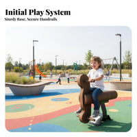 Bouncing Motion coil Rocking Horse Bouncy Fun creature coil Rider Weather-Resistant Playground Equipment Comfortable Saddle for Preschoolers, Toddlers, Parents, public garden, Kindergarten, Community Space, Backyard