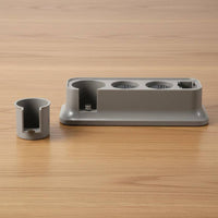 Portafilter Tamping Stand Sturdy ABS Material Espresso Tamping Station Espresso Tool Organizer Multi-Compartment Design for Cafe
