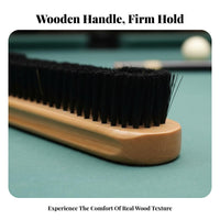 2 Pieces Pool Table Cleaning Kit Sturdy Wood Handles Wooden Billiard Brushes Game Room Accessory Quick & Simple Cleanup