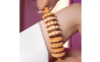 360° Rotatable Rollers Wooden Massage Roller Stick Ergonomic Design Wood Recovery Massage Tool Portable Muscle Roller Stick Non-Slip Handles for Fitness Enthusiasts, Athletes, Gym