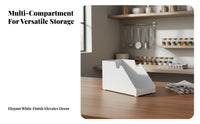 Cabinet Storage Box Japanese Design Stackable Storage Basket Space Saving Drawer Divider Bin for Homeowners, Renters, Kitchen, Countertop