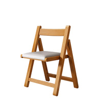 No-Assembly Folding Wooden Chair Space-Saving Wood Folding Chair Sturdy Furniture Minimalist for Entryway