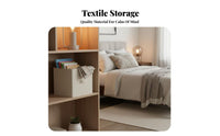 Lidded Foldable Cube With Lid Lidded textile container adaptable for Office Workers
