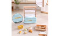 Dollhouse Bakery Display Realistic Miniature Display Case with Accessories Simple Miniature Bakery Case for Model Shop