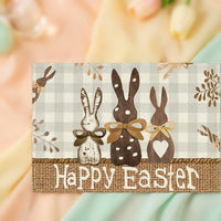 Eucalyptus Eggs Easter Placemats Set of 4, 12x18 Inch Spring Seasonal Table Mats Easter Placemat Decorative Easter Bunny for Party Kitchen Dining Decoration