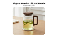 Tea Mug with Strainer and Lid Heat Resistant Tea Mug Strainer Lid Set Ideal Gift Clear Borosilicate Glass Teacup for Adults, Home, Kitchen, Restaurant