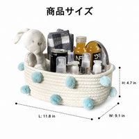 Cotton Rope Laundry Basket, Set of 3, Laundry Basket, Nordic Design, Storage Box, 30x23x12cm