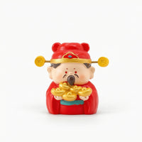 Painted Resin Figurine Spiritual Deity Figurine with Accessories Miniature Deity Statue Colorful Compact for Collectors, Desk