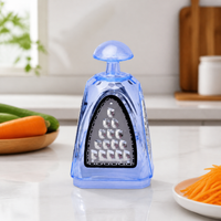 Box Grater, Small Cheese Grater with Handle, Multi Function Standing Grater, Stainless Steel Sharp Blades for Quick Shred