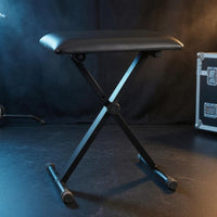 Cross-Brace Design Piano Stool Cushioned Seat Music Furniture Padded