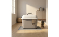 Cat Litter Box with Flap Door Easy Access Covered Litter Box Secure for Kittens