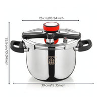Stainless Steel Pressure Pot Rapid Cooking Pot Energy Saving Cookware for Busy Families