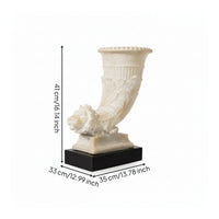 Sculptural Vase with Lion Head Base Creative Lion Head Ornament Contemporary