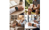Smart Watch with Touchscreen Touch Screen Smartwatch with Silicone Strap Bluetooth Calling Watch Multi-Function for Workouts