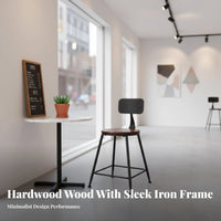 Simple Design Industrial Design Side Chair Sturdy Construction Restaurant Seat Commercial-Grade Seating Furniture Easy to Clean for Cafe Owners, Homeowners, Dining Room, Eatery, Kitchen, Balcony