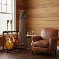 Sturdy Standing Guitar Rack Stable Base Wood Guitar Stand Hardwood Instrument Storage Space Saving for Music Room