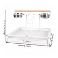 Bird Play Stand Compact Tabletop Bird Stand Stable Pet Supply for Parakeets