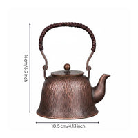Chinese Style Kettle Large Capacity Non Coating Copper Tea Pot Heat Retention Kitchenware