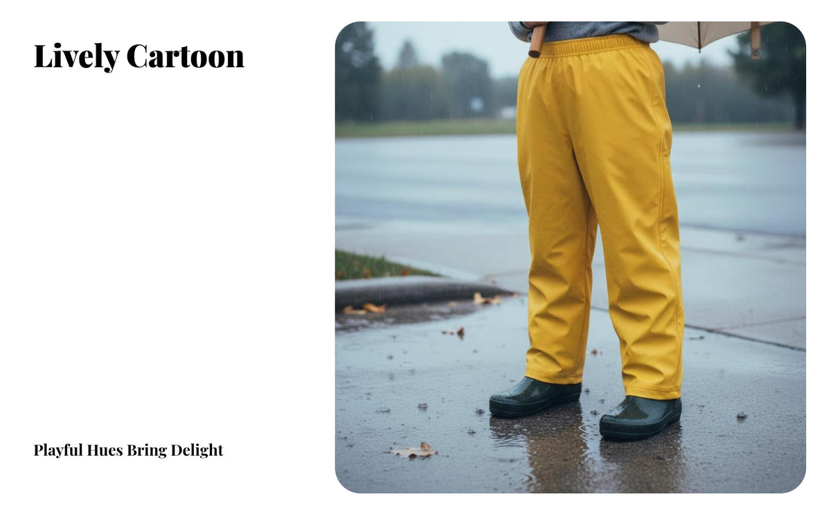 children's Rain Trousers Mud Resistant Kids Waterproof Overpants Wear-Resistant Young Child Water-Resistant Pants for Young Children, Boys, Rainy Days