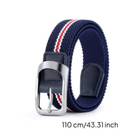 Braided Stretch Belt Casual Woven Elastic Belt Waistband Elasticated Flexible for Men, Daily Wear, Travel