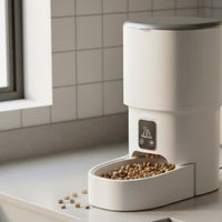 App Control Automatic Pet Feeder Distant Feeding Smart Pet Food Dispenser Double Power Supply for Business Trips, Travel