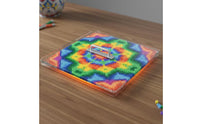 Glass Cooling Plate with Handle Heat-Resistant Square for Crafters, Crafting