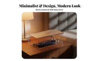 Clear organizer with Handles Space-Saving Organizer Box adaptable Use for Desktop