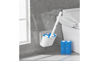 Disposable Toilet Brush Space-Saving Toilet Brush with Holder Cleaning Tool Compact Long-Handled for Bathroom