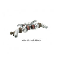 Twin Pipe Model Car Exhaust Silver Finish Scale Tailpipe Single-Unit Custom Style Auto Part Long-Lasting