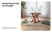 durable Wood Wooden Cross-Legged Stool Foldable journey Chair space-saving Portable Seating Lightweight for Children, journeyers, Fishing, Camping, Hiking, Backyard