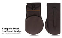 Practice Drum Pad Backpack Adjustable Shoulder Straps Music Accessory Drum Practice Bag Black