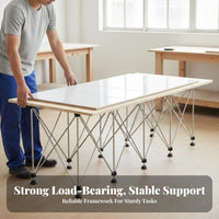 Foldable Radiating Leg Table Base Foldable Radiating Leg Workbench Stand Folding Design Portable Work Table Legs for Woodworkers, DIY Enthusiasts