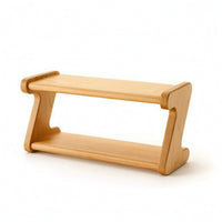Desktop Storage Organizer Minimalist Desktop Organizer Decorative Wooden Shelf with Two Tiers for Coffee Station