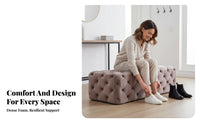 Light Luxury Design Teddy Fabric Metal-Leg Bench Nordic design Entryway Seat Comfortable Seating Long Ottoman firm support Sponge Filling for Boutique Owners, Homeowners, Interior Designers, Hallway, Clothing boutique, Bedroom, Living Room