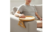 Sofa Armrest Tray Space Saving Foldable Armrest Tray for Living Room, Small Areas