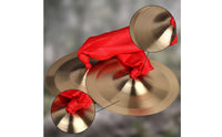 Hand Cymbals Polished with Red Ties Shiny Finger Cymbals for Artists, Ceremonies