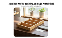 Bamboo Sunglasses Tray Minimalist Design Bamboo Sunglass Tray Wooden Glasses Display Organizer for Retailers, Dressing Table, Drawer, Closet