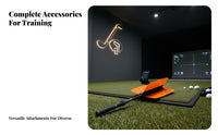 Develops Strength Golf Swing Fan Increases Stroke Distance Golf Wind Resistance Practice Aid Easy Assembly for Golfers, Beginners, Home
