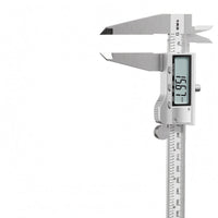 Metal Housing Stainless Steel Digital Caliper Metric and Inch Precision Measuring Caliper Single-Button-Button Single-Unit Conversion 0.01 Mm Resolution
