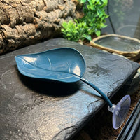 Realistic Basking Perch for Geckos, Aquatic Tank Accessories, Artificial Leaf Decoration with Suction Cup Reptile Resting Area
