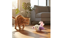 Feathered Cat Toy with Feathers Cushioned Automatic Cat Teaser Self Feathered Plaything Toy for Boredom Relief
