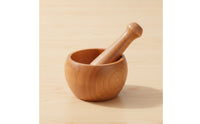 Mortar and Pestle Wooden Mortar and Pestle Set Manual for Home Cooks, Kitchen